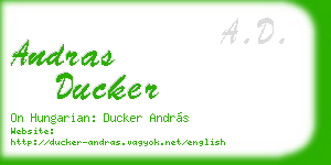 andras ducker business card